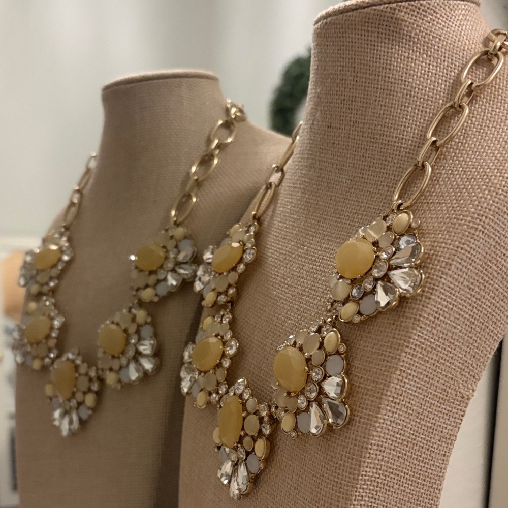 Banana Republic Gold and Yellow Statement Necklace